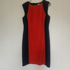 Tahari Navy + Blue Dress Size 10